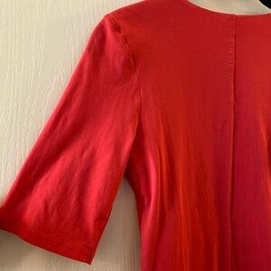 EVERLANE The Short Sleeve Crewneck Bodysuit in Red - M